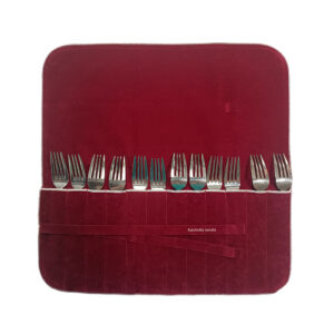 Cutlery Cloths - For 12 Table Forks - Bordeaux Color