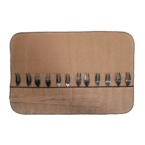 Cutlery Cloths - For 12 Fruit/Fish Forks - Beige Color