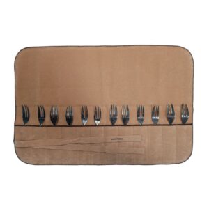 Panni per Posateria - Per 12 Forchette da frutta/pesce - Colore Beige