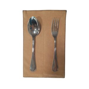 Panni per Posateria - 2 pz. Servire - Colore Beige
